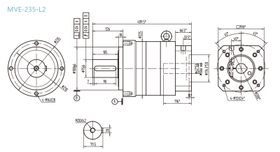 MVE-235-L2系列精密行星減速器型號尺寸與圖紙